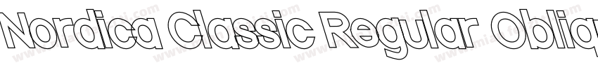 Nordica Classic Regular Oblique字体转换